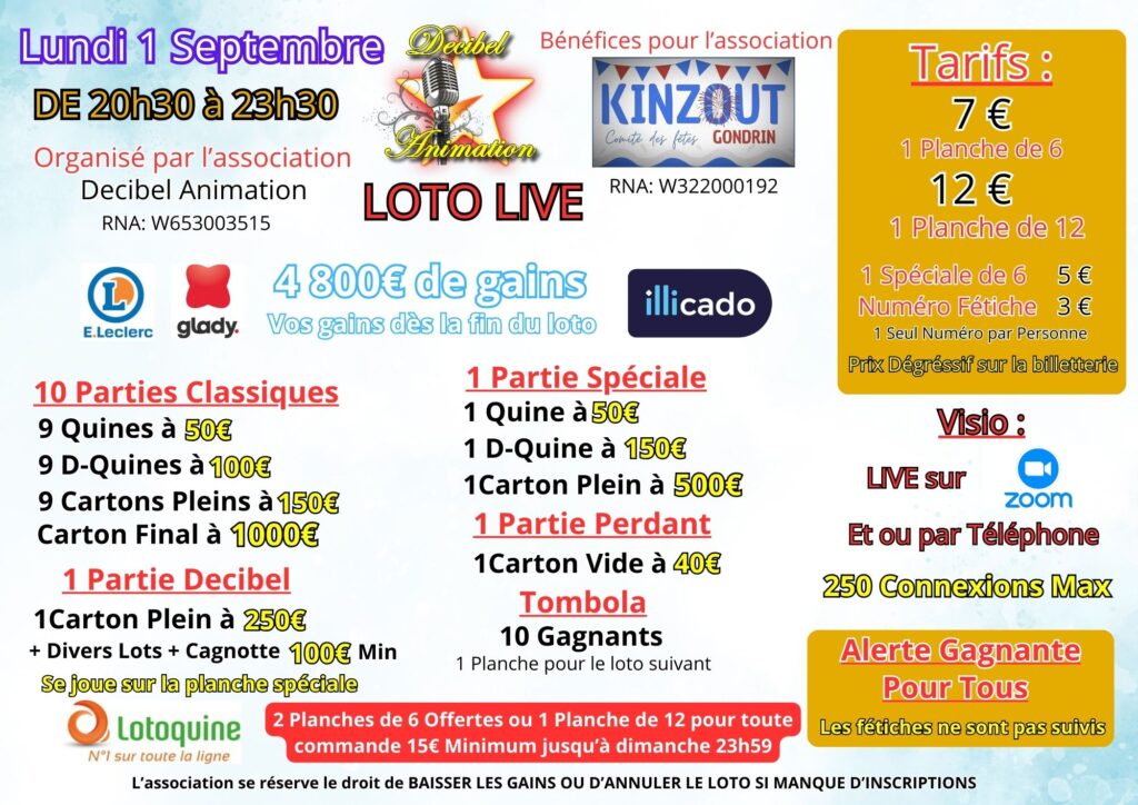 Affiche Lundi 1 Septembre