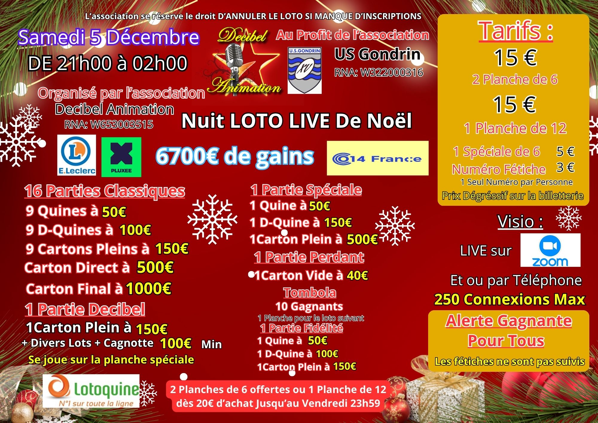 Affiche Samedi 5 Décembre