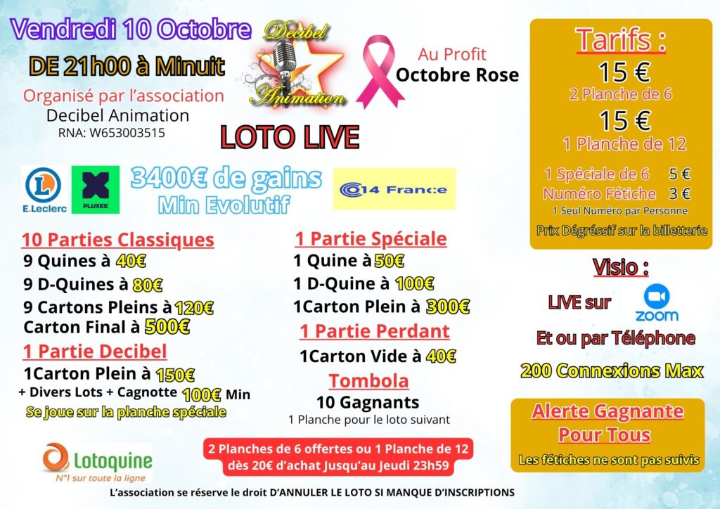 Affiche Vendredi 10 Octobre